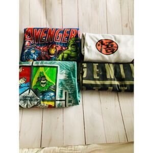 Teen boys T-shirt size comic  L, Dragon ball s, Avenger M, place L, 4 pc